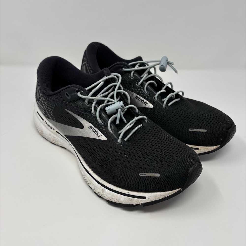 Brooks Ghost 14 Womens Running Shoes Black Grey Neutral Athletic Sneakers‎ 9.5